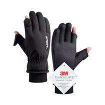 Luvas De Ciclismo Masculinas De Inverno Impermeáveis Com Tela Sensível Ao Toque, Forro De Lã,