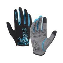 Luvas De Ciclismo Masculinas Pretas Com Tela Sensível Ao Toque E Dedos Inteiros Respiráveis Para