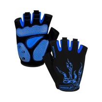 Luvas De Ciclismo Masculinas Respiráveis Com Almofadas De Gel De 5MM, Absorção De Impacto, Meio Luvas De Ciclismo Masculinas Respiráveis Com Almofadas De Gel De 5MM, Absorção De Impacto, Meio