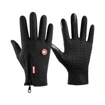 Luvas De Ciclismo Térmicas Dupla Camada, Impermeáveis, Antiderrapantes, Compatíveis Com Tela