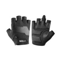 Luvas De Ciclismo Unissex Antiderrapantes Com Dedos Cortados E Almofada De Gel Para Academia E