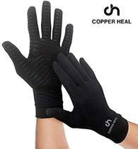 Luvas de Compressão para Mão Inteira e Munhequeira para Artrite e Suporte Copper Heal