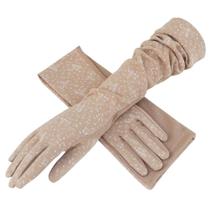 Luvas de condução longas com protetor solar para mulheres Greenery-GRE