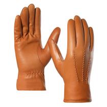 Luvas de couro de inverno Harssidanzar para homens Tan XL Luvas de couro de inverno Harssidanzar para homens Tan XL