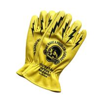 Luvas De Couro De Vaca Com Estampa De Caveira Vintage Para Motociclismo, Jardinagem, Camping E Uso Luvas De Couro De Vaca Com Estampa De Caveira Vintage Para Motociclismo, Jardinagem, Camping E Uso