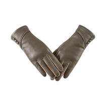 Luvas De Couro Femininas Com Tela Sensível Ao Toque, Forradas Com Lã Macia, Elegantes E Quentes Para Luvas De Couro Femininas Com Tela Sensível Ao Toque, Forradas Com Lã Macia, Elegantes E Quentes Para