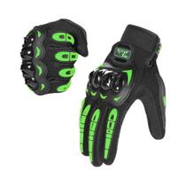 Luvas De Couro Impermeáveis Para Motocicleta Masculinas Com Tela Sensível Ao Toque, Proteção