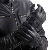 Luvas de Couro Motociclista Motoqueiro Longa - TL40 - Preta - Taboo Leather