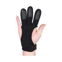 Luvas De Couro Para Arqueria Para Caça Proteção De Três Dedos Adequadas Para Adolescentes Adultos