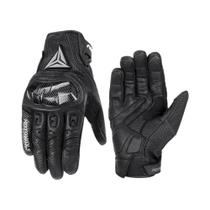 Luvas De Couro Para Motocicleta À Prova d'Água Com Tela Sensível Ao Toque, Fibra De Carbono,