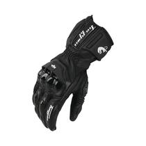 Luvas De Couro Para Motocicleta Pretas, Brancas E Vermelhas, Para Corrida, Genuínas, Para Pilotos De