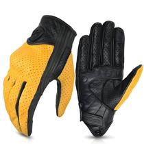 Luvas De Couro Retrô Para Motocicleta, Proteção Completa Para Motocross, Resistentes Ao Desgaste Luvas De Couro Retrô Para Motocicleta, Proteção Completa Para Motocross, Resistentes Ao Desgaste