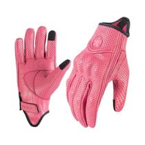 Luvas De Couro Retrô Rosa Para Motociclistas Femininas Com Tela Sensível Ao Toque E Proteção Rígida Luvas De Couro Retrô Rosa Para Motociclistas Femininas Com Tela Sensível Ao Toque E Proteção Rígida