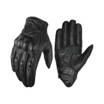 Luvas De Couro Vintage Pretas Para Motociclistas Masculinos, Luvas De Verão Perfuradas Com Tela Luvas De Couro Vintage Pretas Para Motociclistas Masculinos, Luvas De Verão Perfuradas Com Tela