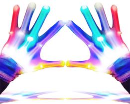 Luvas de dedo LED GLEDLOVES para adolescentes e adultos (1 par/L)