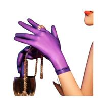 Luvas De Dedo Transparentes Ultra-finas De Renda Brilhante Para Mulheres, Luvas Curtas Sexy Para