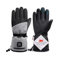 Luvas De Esqui Aquecidas E Impermeáveis Para O Inverno, Com Tela Sensível Ao Toque, Antiderrapantes,