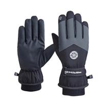 Luvas De Esqui E Snowboard Unissex Impermeáveis Com Tela Sensível Ao Toque, Em Couro PU E Forro De