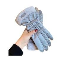 Luvas De Esqui Femininas De Inverno, Forradas Com Fleece, Quentes, Impermeáveis, Com Tela Sensível