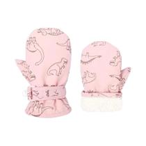 Luvas De Esqui Impermeáveis E À Prova De Vento Para Crianças Com Estampa De Dinossauro Em Cartoon,