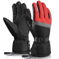Luvas de esqui MCTi Winter Waterproof Snowboard 3M Thinsulate Red