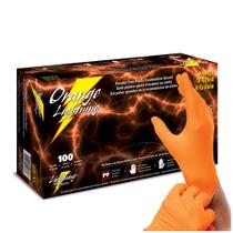 Luvas de exame Atlantic Safety Products Orange Nitrile XL 100Ct