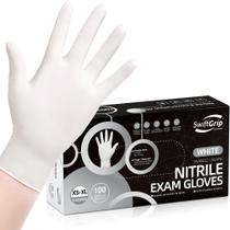 Luvas de exame de nitrilo descartáveis SwiftGrip EN35W Medium 100ct