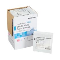 Luvas de exame de nitrilo estéreis McKesson Confiderm STR Blue S 200 Luvas de exame de nitrilo estéreis McKesson Confiderm STR Blue S 200