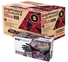 Luvas de exame de nitrilo GripProtect Precise Black 5 (S, 100)