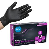 Luvas de exame de nitrilo MED PRIDE Black Large (50 unidades) Luvas de exame de nitrilo MED PRIDE Black Large (50 unidades)