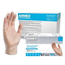 Luvas de exame descartáveis AMMEX Clear Vinyl 3 Mil Small x1000