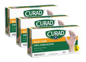 Luvas de exame descartáveis Curad CURVT3RH Basic Care Vinyl Luvas de exame descartáveis Curad CURVT3RH Basic Care Vinyl