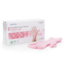 Luvas de exame McKesson, nitrilo rosa, sem pó, tamanho M, 250 quilates Luvas de exame McKesson, nitrilo rosa, sem pó, tamanho M, 250 quilates