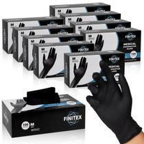 Luvas de exame médico descartáveis FINITEX Black Nitrile 6mil Luvas de exame médico descartáveis FINITEX Black Nitrile 6mil