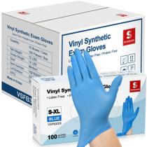Luvas de exame Schneider Blue Vinyl Synthetic XL 1000 unidades Luvas de exame Schneider Blue Vinyl Synthetic XL 1000 unidades