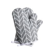 Luvas de forno, algodão, linho, resistente ao calor, design geométrico