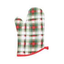 Luvas de forno, conjunto de 2 de algodão resistente ao calor, vermelho/branco/verde