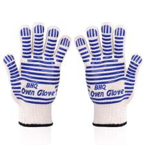 Luvas de forno CZSYZCZS resistentes ao calor para churrasco Cooking Blue
