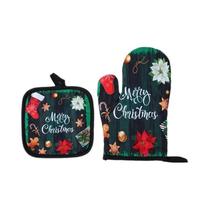 Luvas De Forno De Micro-ondas Isoladas Resistentes a Altas Temperaturas Para O Natal, Conjunto De Luvas De Forno De Micro-ondas Isoladas Resistentes a Altas Temperaturas Para O Natal, Conjunto De