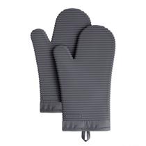 Luvas de Forno KitchenAid - 2 Peças, Silicone Macio com Nervuras, Carvão Vegetal