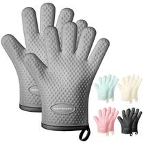 Luvas de forno MAD SHARK resistentes ao calor, 450 C, impermeáveis, cinza