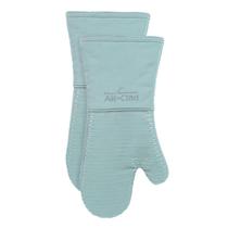 Luvas de forno totalmente revestidas de silicone resistentes ao calor, 500C, pacote com 2 unidades