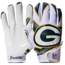 Luvas de Futebol Americano Franklin Sports Green Bay Packers para Receptor