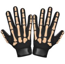Luvas de futebol americano para jovens, receptor aberto, grip de silicone, tamanho médio Luvas de futebol americano para jovens, receptor aberto, grip de silicone, tamanho médio
