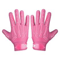 Luvas de futebol juvenil rosa com alça de silicone, para adultos XL