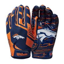 Luvas de futebol Wilson NFL Stretch Fit Adult Denver Broncos Luvas de futebol Wilson NFL Stretch Fit Adult Denver Broncos