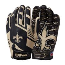 Luvas de futebol Wilson NFL Stretch Fit Adult New Orleans Saints Luvas de futebol Wilson NFL Stretch Fit Adult New Orleans Saints