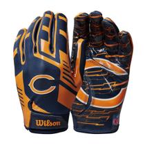 Luvas de futebol Wilson NFL Stretch Fit Youth Chicago Bears Luvas de futebol Wilson NFL Stretch Fit Youth Chicago Bears