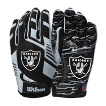 Luvas de futebol Wilson NFL Stretch Fit Youth Las Vegas Raiders Luvas de futebol Wilson NFL Stretch Fit Youth Las Vegas Raiders
