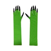 Luvas De Garra Verde De Vampiro Para Halloween, Luvas Longas De Bruxa E Diabo, Acessórios De